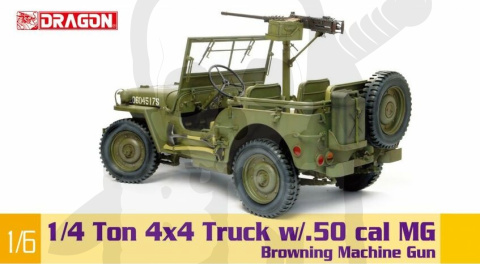 1:6 Dragon 75052 1/4-Ton 4x4 Truck w/.50-cal MG Browning Machine Gun