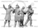 American Fire Truck Crew (1910s) 4 figures 1:35