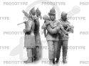 American Fire Truck Crew (1910s) 4 figures 1:35