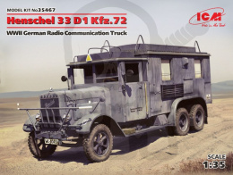 Henschel 33 D1 Kfz.72 WWII German Radio Communication Truck 1:35