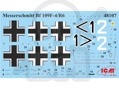Messerschmitt Bf 109F-4/R6 WWII German Fighter 1:48