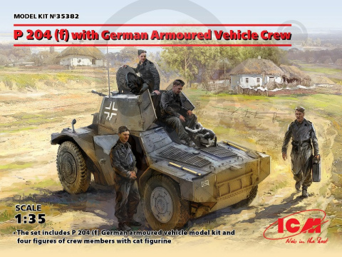 Panzerspähwagen P 204(f) with German Armoured Vehicle Crew 1:35 Panhard 178