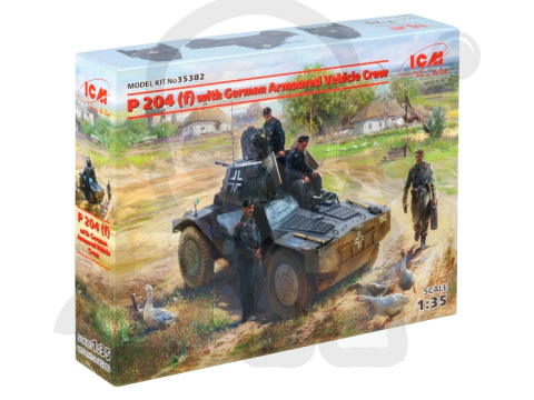 Panzerspähwagen P 204(f) with German Armoured Vehicle Crew 1:35 Panhard 178 Panzerspähwagen P 204(f) with German Armoured Vehicle Crew 1:35 Panhard 178