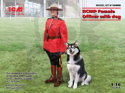 RCMP Female Officer with dog 1:16