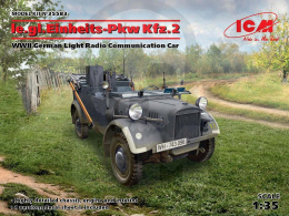 le.gl.Einheits-Pkw Kfz.2 WWII German Light Radio Communication Car 1:35