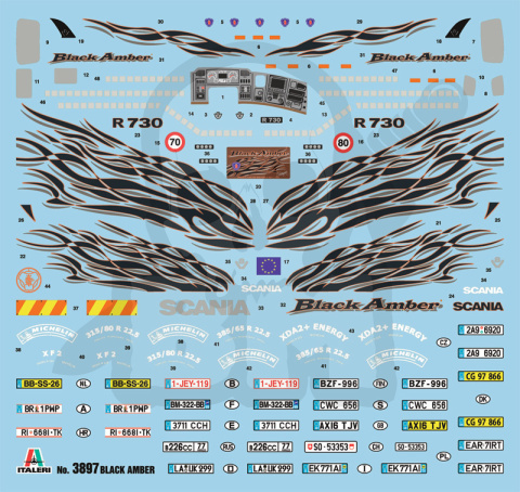 1:24 Scania R730 Black Amber 1:24 Scania R730 Black Amber