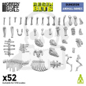 3D printed set Animal Bones 1:48 - kości zwierząt 52 szt.