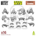 3D resin printed set Crabs - kraby 16 szt.