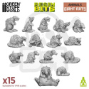 3D printed set Giant Rats - wielkie szczury 15 szt.