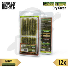 Grass Tuft Strips 12 mm - Dry Green