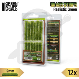 Grass Tuft Strips 12 mm - Realistic Green