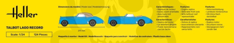 Heller 56711 Starter Set - Talbot Lago Record 1:24 Heller 56711 Starter Set - Talbot Lago Record 1:24