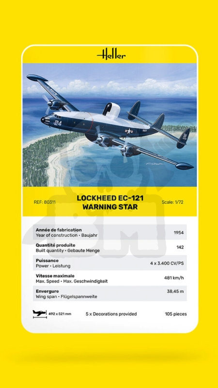 Heller 80311 Lockheed EC-121 Warning Star 1:72 Heller 80311 Lockheed EC-121 Warning Star 1:72