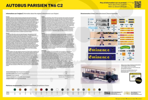 Heller 80789 Autobus Parisien TN6 C2 1:24 Heller 80789 Autobus Parisien TN6 C2 1:24
