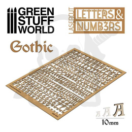 Letters and Numbers 10 mm GOTHIC