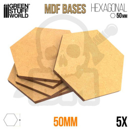 MDF Bases - Hexagonal 50 mm podstawki pod figurki