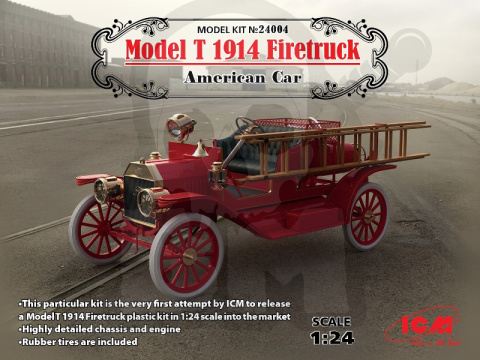 Ford Model T 1914 Firetruck American Car 1:24