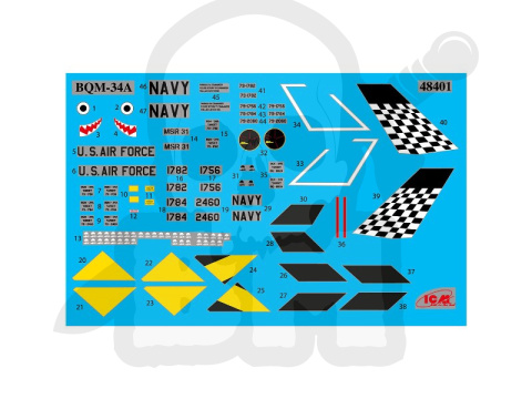 BQM-34A (Q-2C) Firebee with trailer 1:48 BQM-34A (Q-2C) Firebee with trailer 1:48
