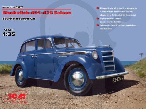 Moskvitch-401-420 Saloon Soviet Passenger Car 1:35