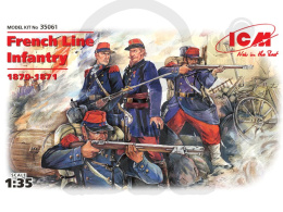 French Line Infantry (1870-1871) 4 figures – 1 officer, 3 soldiers 1:35