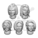 3D printed set - DakkaDakka - Blood Vampire Female Heads głowy wampirów 10s