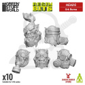 3D printed set - DakkaDakka - Ork Burna Heads główki orków 12 szt.