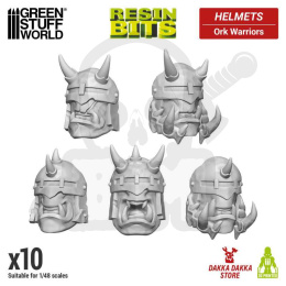 3D printed set - DakkaDakka - Ork Warrior Heads główki orków 10 szt.