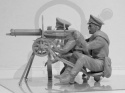 WWI Russian Maxim MG Team 2 figures + ckm 1:35