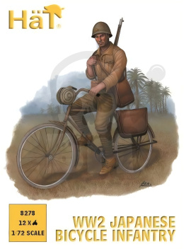 Hat 8278 Japanese Bicycle Infantry (1941-45) 1:72 16 żołnierzy na rowerach