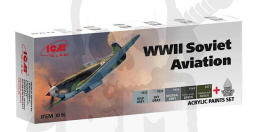 ICM 3016 Acrylic paint set for WWII Soviet aviation - zestaw farb