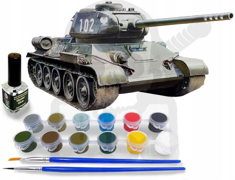 Mistercraft G-95 T-35/85 Rudy 102 1:35 zestaw z farbkami pędzelkami klejem Mistercraft G-95 T-35/85 Rudy 102 1:35 zestaw z farbkami pędzelkami klejem