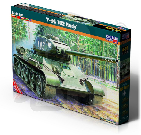Mistercraft G-95 T-35/85 Rudy 102 1:35 zestaw z farbkami pędzelkami klejem Mistercraft G-95 T-35/85 Rudy 102 1:35 zestaw z farbkami pędzelkami klejem