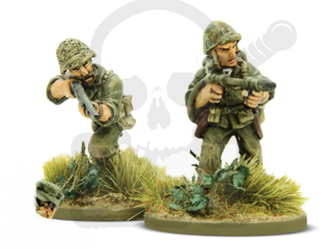 US Marines Corps flamethrower team