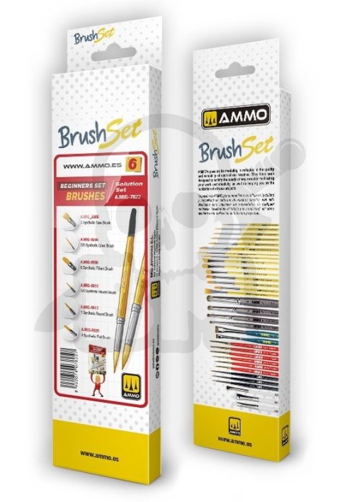 Zestaw pędzli Ammo Mig 7822 Beginners Set - Brushes Zestaw pędzli Ammo Mig 7822 Beginners Set - Brushes