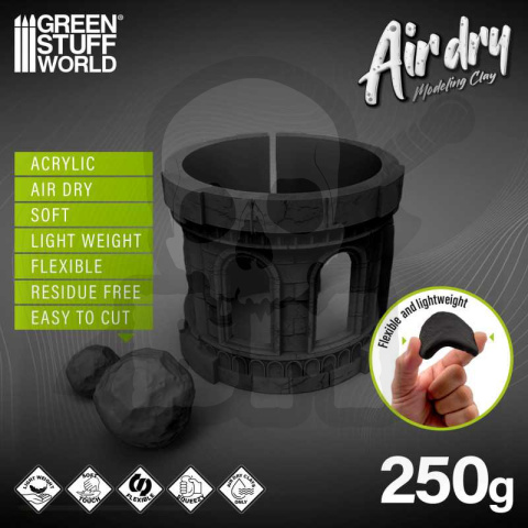 Air Dry Foam Clay 250gr. - Black - czarna glinka Air Dry Foam Clay 250gr. - Black - czarna glinka