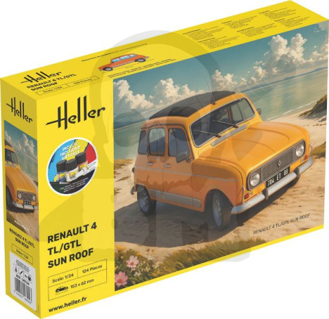 Heller 58704 Starter Set Renault 4 TL/GTL Sun Roof 1:24 Heller 58704 Starter Set Renault 4 TL/GTL Sun Roof 1:24