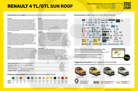 Heller 58704 Starter Set Renault 4 TL/GTL Sun Roof 1:24 Heller 58704 Starter Set Renault 4 TL/GTL Sun Roof 1:24
