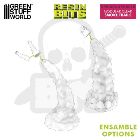 3D printed set Modular Clear Smoke Trails for Jump Packs - 2 szt.