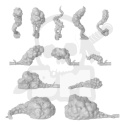 3D printed set - Smoke and Stun Grenades - granaty dymne - 12 szt.
