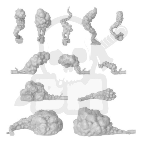 3D printed set - Smoke and Stun Grenades - granaty dymne - 12 szt.