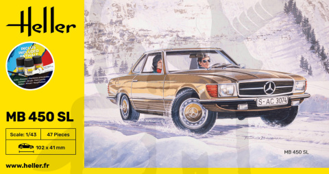 Heller 56171 Mercedes Benz 450SL 1:43 Heller 56171 Mercedes Benz 450SL 1:43