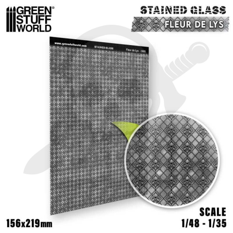 Fleur de Lys Stained Glass - witraże 156x219mm