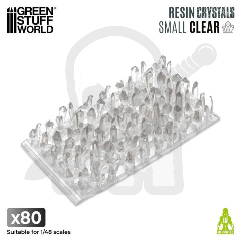 3D printed set - Resin Crystals transparent colorables kryształki 80 szt.