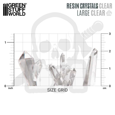 3D Printed Clear Crystals Large Przezroczyste kryształy żywica duże 20szt.