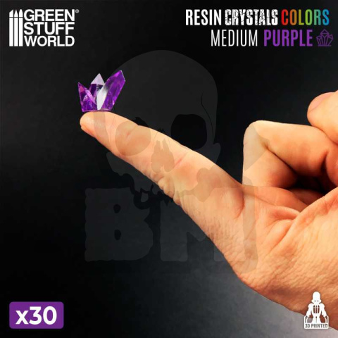Purple Crystals Medium Fioletowe kryształy z żywicy średnie 30 szt.