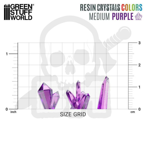 Purple Crystals Medium Fioletowe kryształy z żywicy średnie 30 szt.