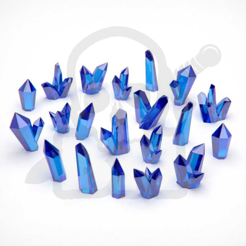 3D Printed Blue Crystals Large - Niebieskie kryształy z żywicy duże 20szt.