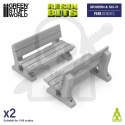 3D printed set Park benches Ławki parkowe 2 szt.