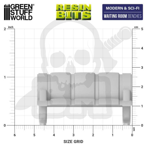 3D printed set Waiting Room Benches Ławki do poczekalni 2 szt.