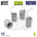 3D printed set Park Trash Cans Round Okrągłe parkowe kosze na śmieci 4 szt